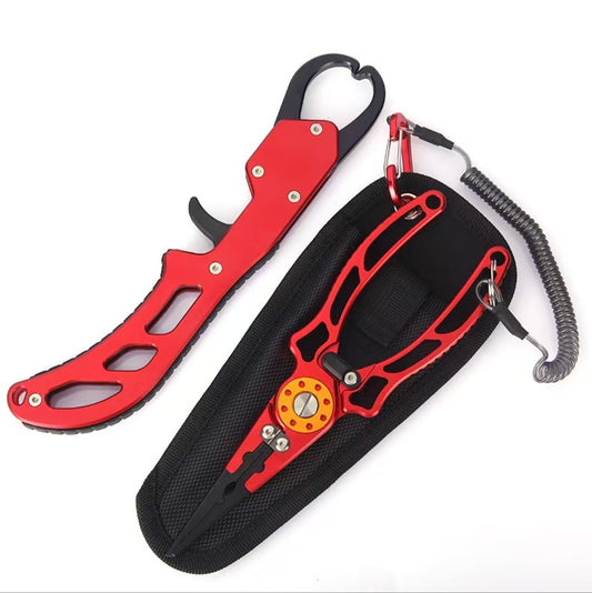 Aluminum Alloy Fishing Pliers & Lip Grip Set